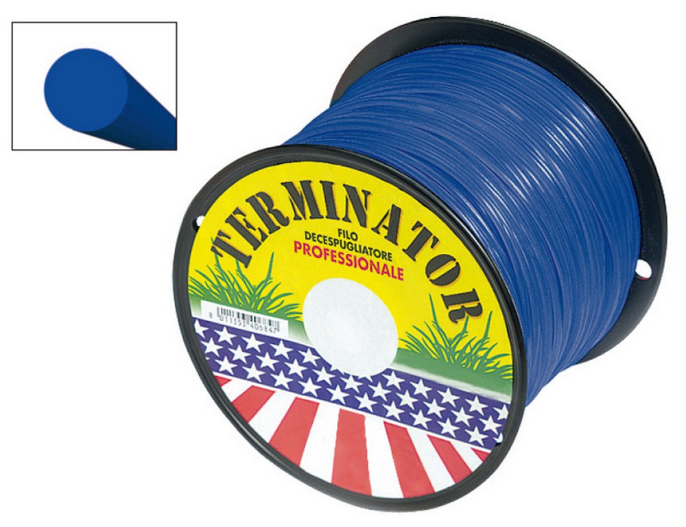 FILO TONDO PER DECESPUGLIATORE TERMINATOR Col. Blu Ø mm. 4,0x140 mt. (bobina kg. 2)