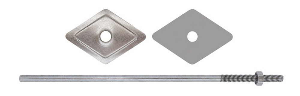 Friulsider BARRETTA ZINCATA GALVANICAMENTE CON DADO Ø M6  mm. 300