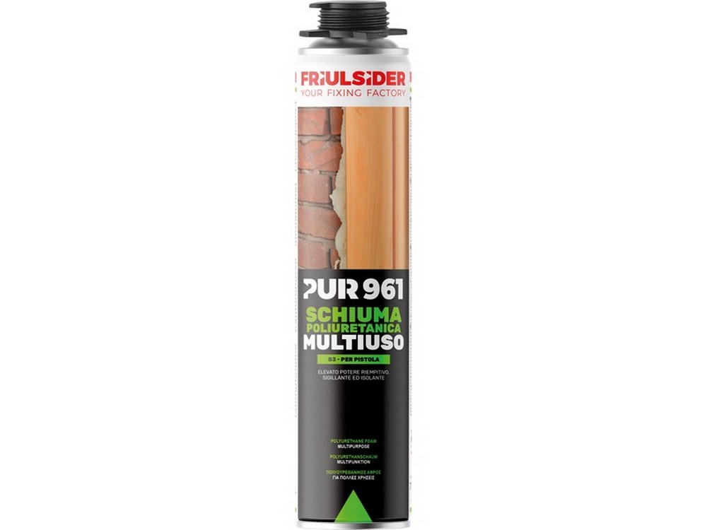 Friulsider SCHIUMA POLIURETANICA PUR 961 MULTIUSO PISTOLA ml. 750