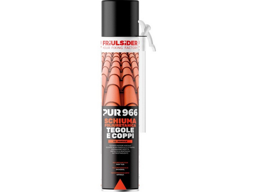 Friulsider SCHIUMA POLIURETANICA PUR 966 TEGOLE E COPPI MANUALE ml. 750
