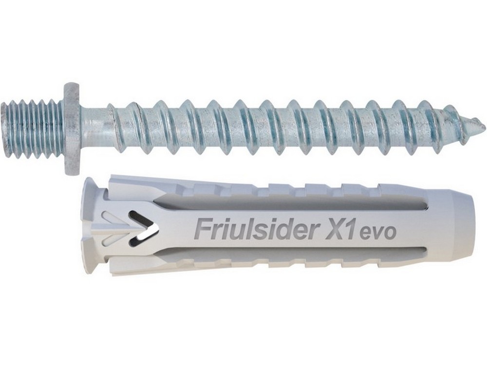 Friulsider TASSELLO UNIVERSALE X1 EVO VITE DOPPIO FILETTO 100 PZ. mm. 6x30