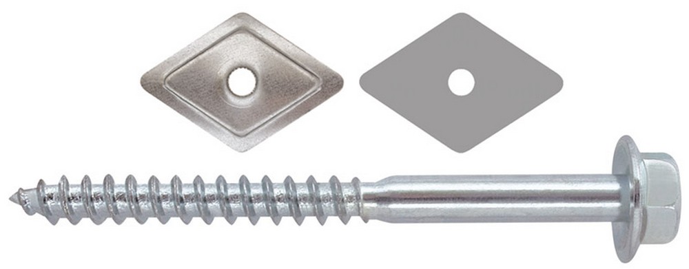Friulsider VITE MORDENTE ZINCATA PER LEGNO TE CON RONDELLA  mm. 6x150