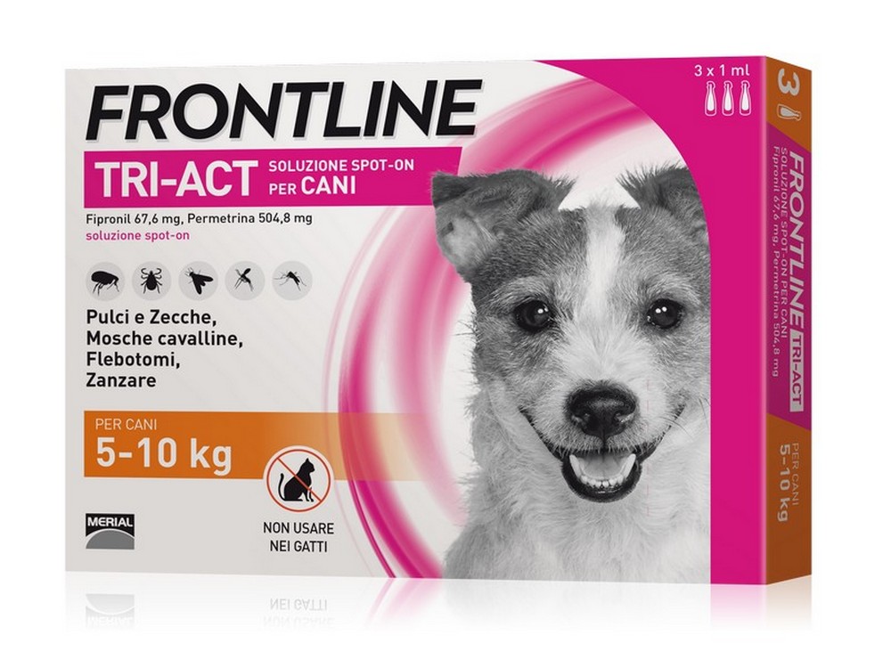 Frontline ANTIPARASSITARIO TRI-ACT    per cani 5÷10 kg. (cf. 3 pipette)