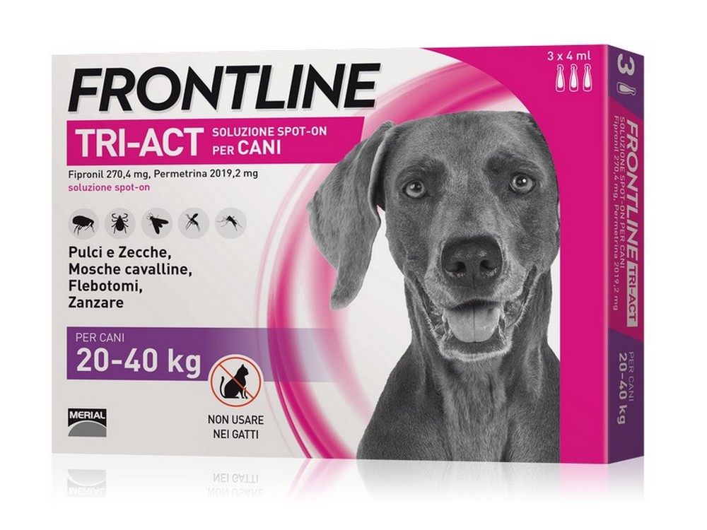 Frontline ANTIPARASSITARIO TRI-ACT   per cani 20÷40 kg. (cf. 3 pipette)