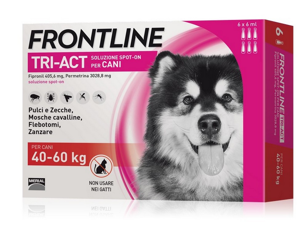 Frontline ANTIPARASSITARIO TRI-ACT per cani 40÷60 kg. (cf. 6 pipette)