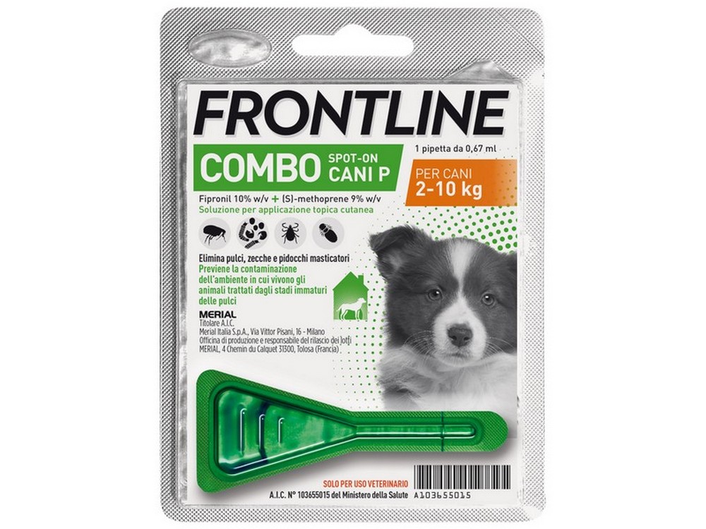 Frontline Combo ANTIPARASSITARIO COMBO  per cani 2÷10 kg. (cf. 1 pipetta)