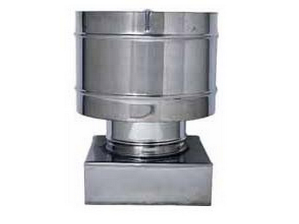 FUMAIOLO FISSO ANTIVENTO INOX Quadrato cm. 32x32