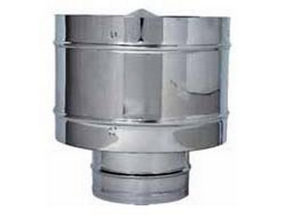 FUMAIOLO FISSO ANTIVENTO INOX Tondo (attacco maschio) Ø cm.10