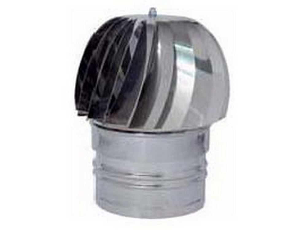 FUMAIOLO GIREVOLE GLOBO INOX Tondo (attacco maschio) Ø cm.10