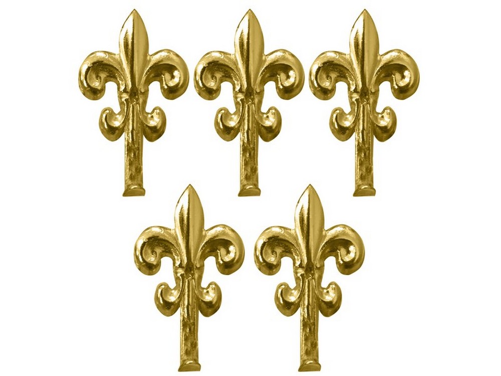 GANCETTO PER QUADRI GIGLIO 5 PZ.  mm. 48 - Oro lucido