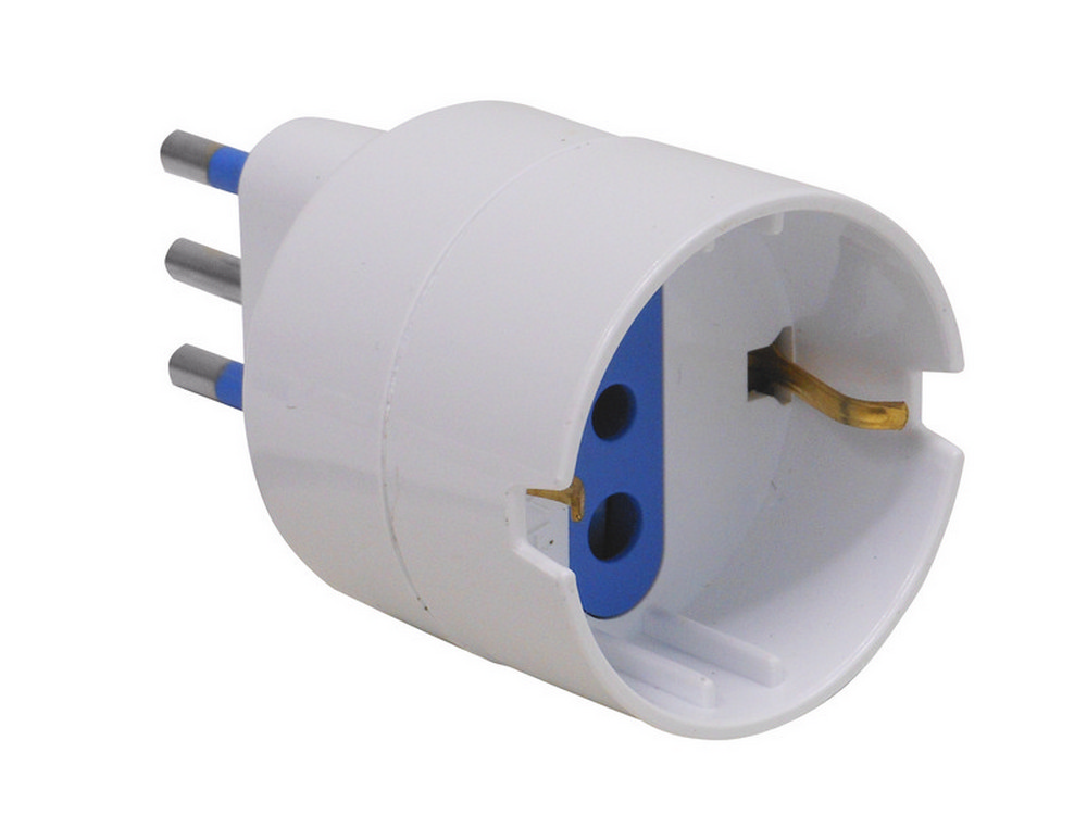 Globex ADATTATORE SEMPLICE IN BLISTER 2P+T spina 10A/ presa schuko 10A