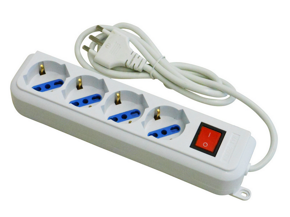 Globex MULTIPRESA CON INTERRUTTORE IN BLISTER 4 posti 2P+T 10/16A schuko