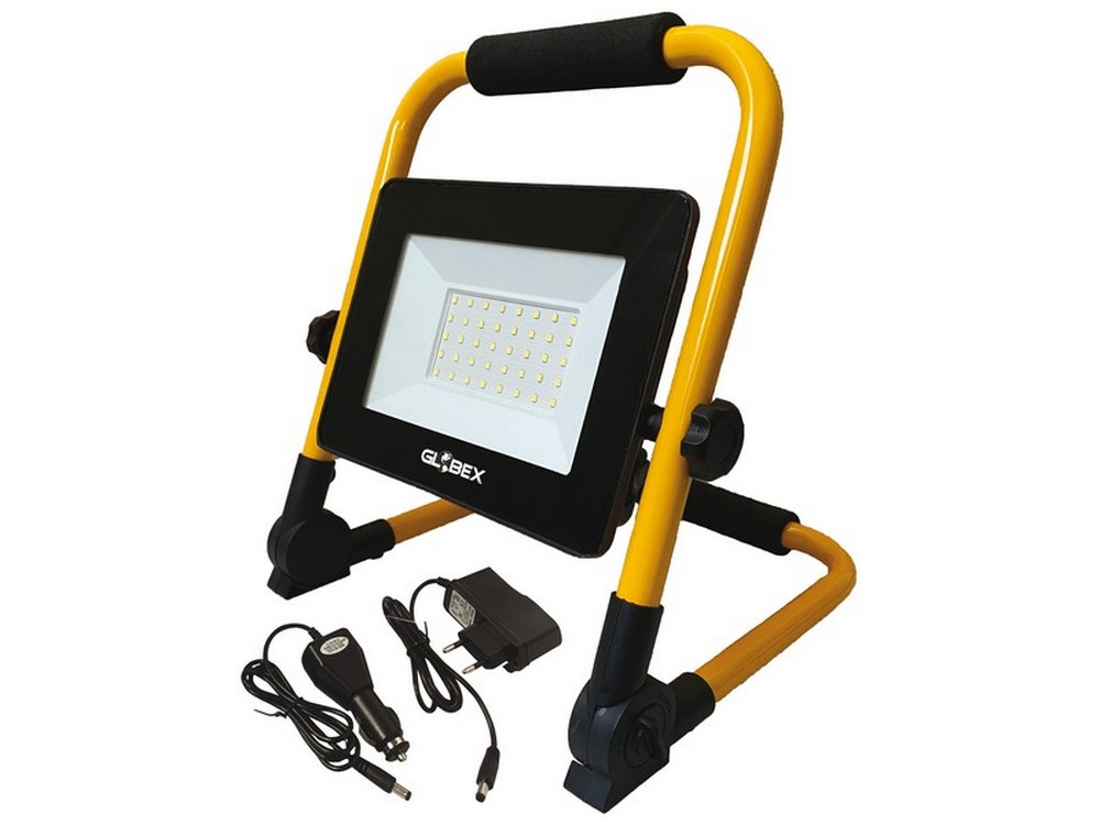 Globex PROIETTORE A LED PORTATILE E RICARICABILE CON SUPPORTO 20W 4000K