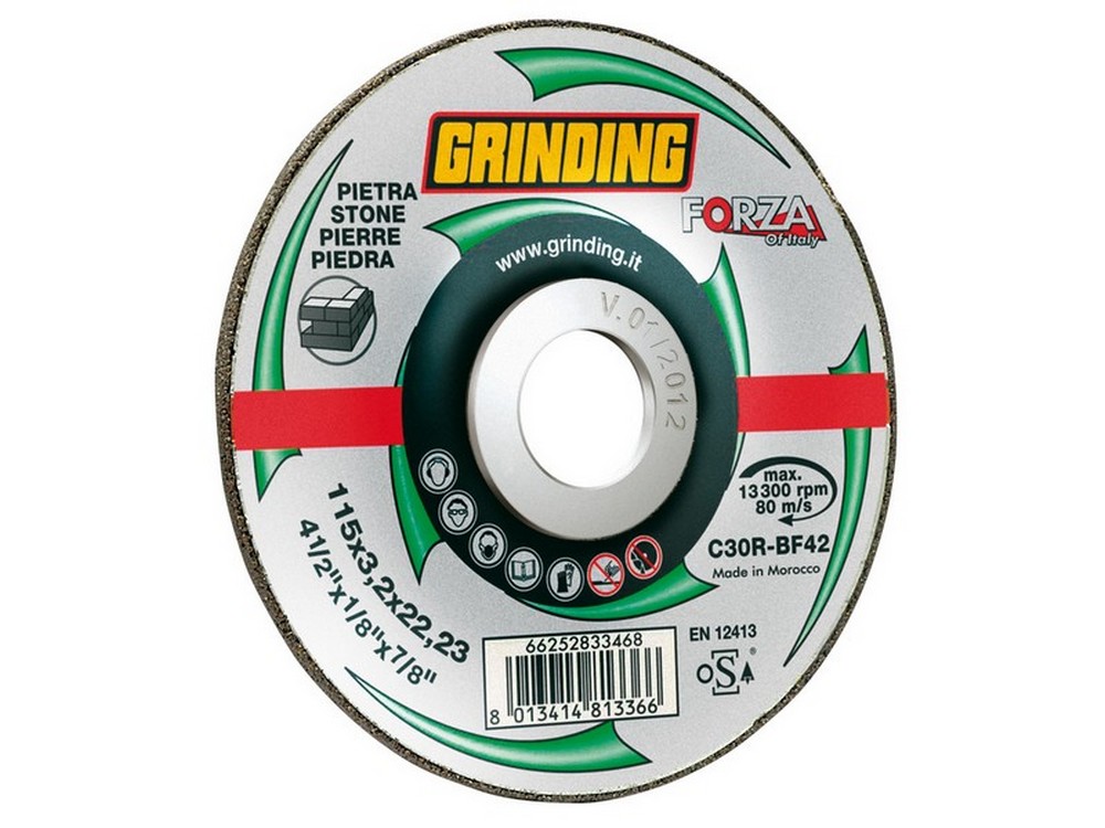 Grinding DISCO ABRASIVO CENTRO DEPRESSO FORZA per marmo Ø mm. 230x3,2x22,23