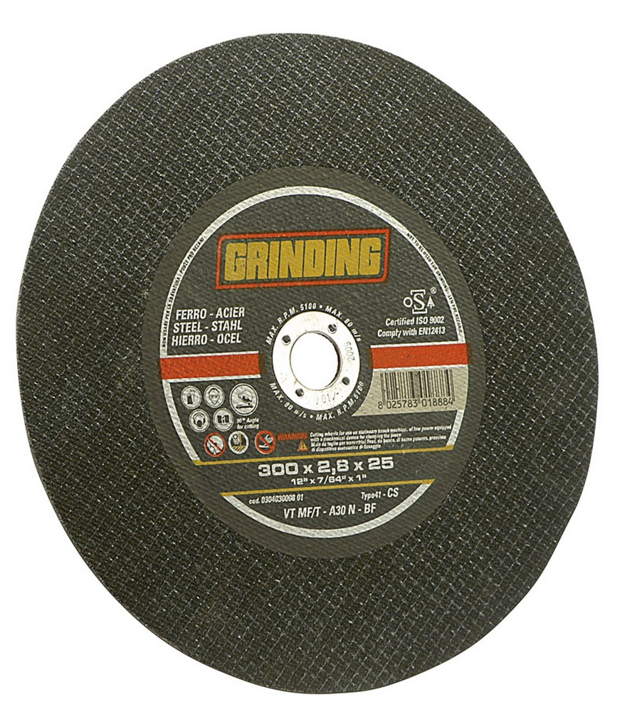 Grinding DISCO ABRASIVO PIANO per inox Ø mm. 300x2,8x25,4