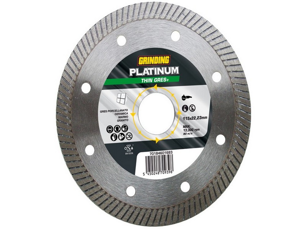 Grinding DISCO DIAMANTATO CORONA TURBO PLATINUM THIN GRES+ Ø mm. 115x1,4x22,23