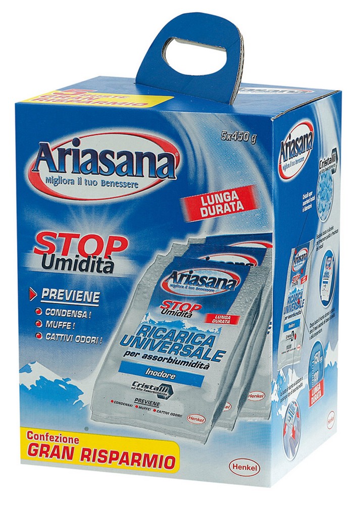 Henkel RICARICA PER ASSORBIUMIDITÀ ARIASANA pz. 5 x 450 gr.