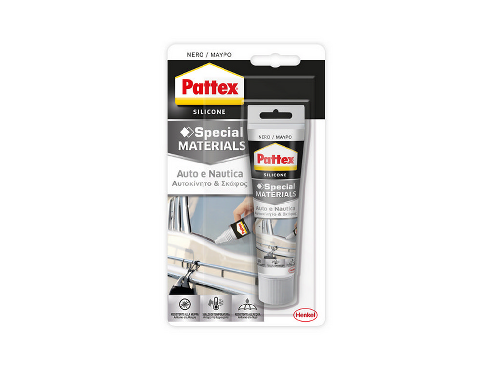 Henkel SILICONE PATTEX AUTO E NAUTICA NERO BLISTER  ml. 50