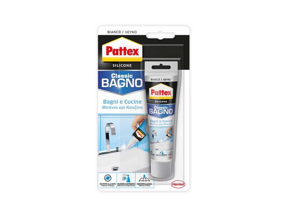 Henkel SILICONE PATTEX BAGNI E CUCINE BIANCO BLISTER  ml. 50
