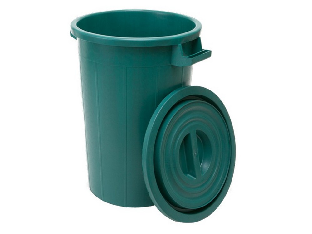 ICS BIDONE PER IMMONDIZIA SOVRAPPONIBILE Col. Verde lt.100 (h. cm. 66)