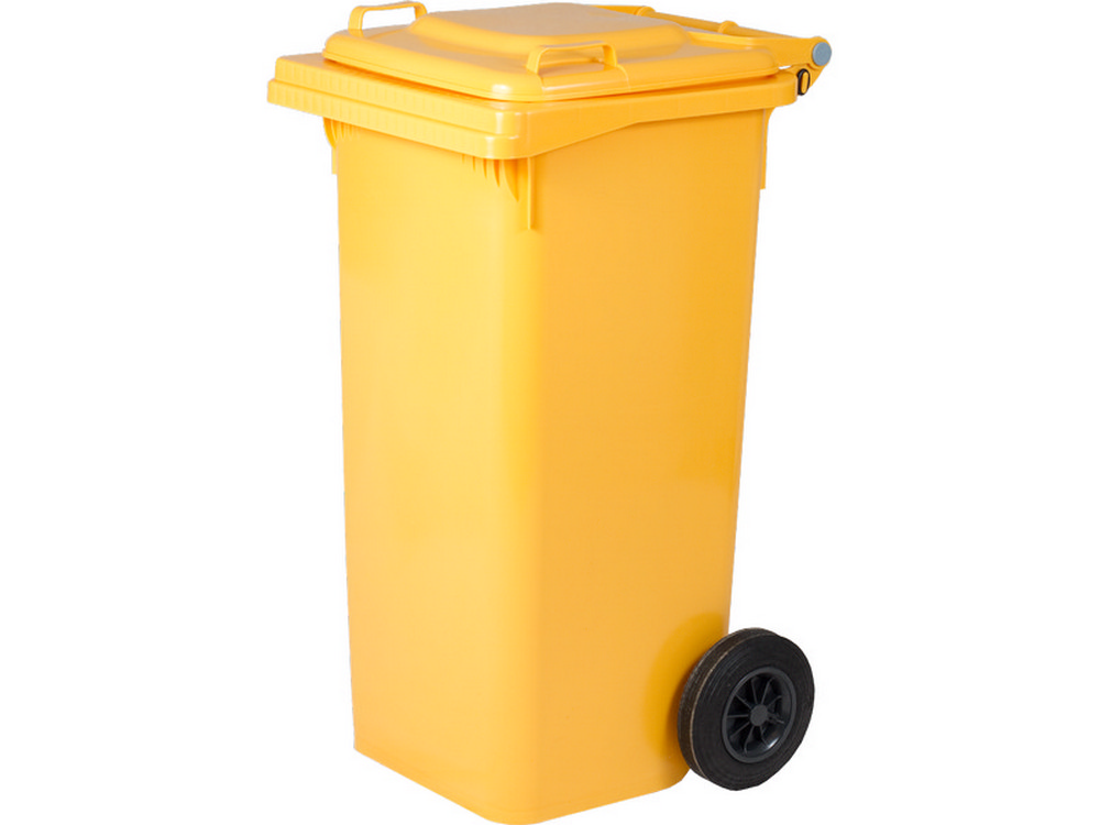 ICS BIDONE QUADRO PER DIFFERENZIATA Lt. 120 - cm. 55x50x94 h col. Giallo
