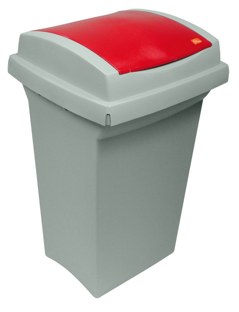 ICS BIDONE RECYCLING PER DIFFERENZIATA Lt. 50 - cm. 43x39x68h col. Giallo/Grigio