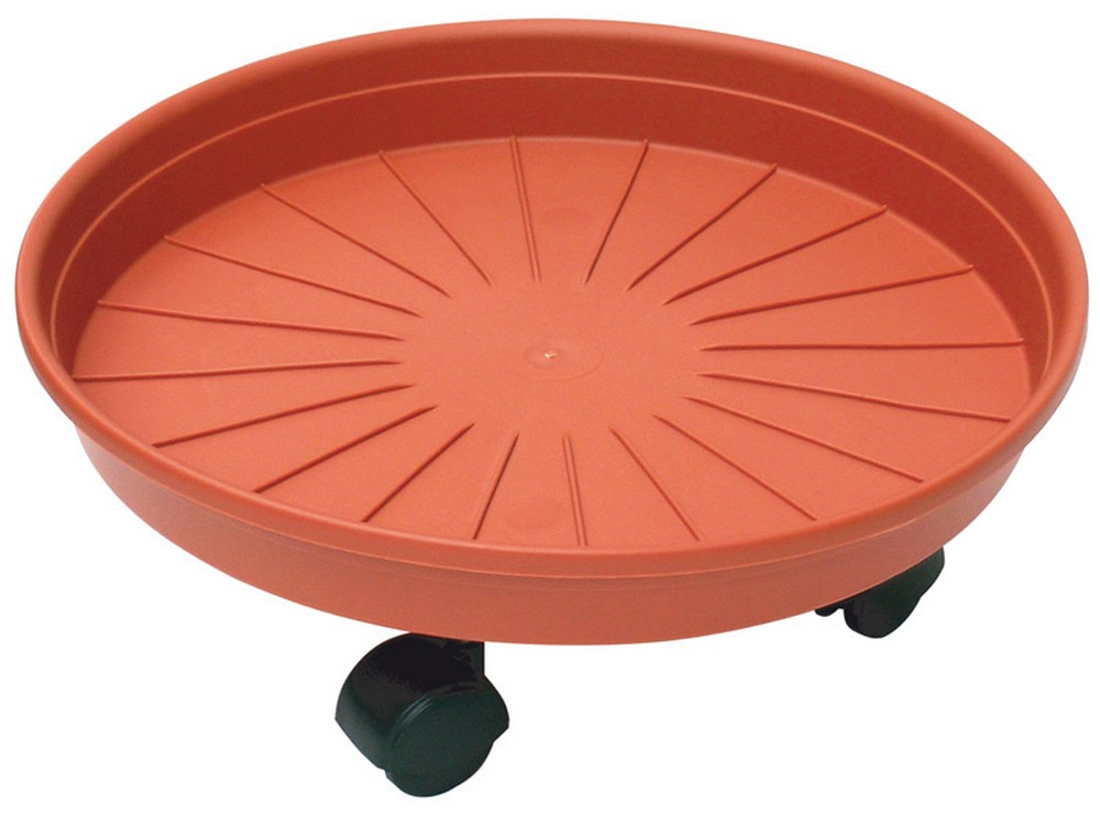 ICS SOTTOVASO TONDO MARGHERITA CON RUOTE  cm. 45 (Ø) x 7 h