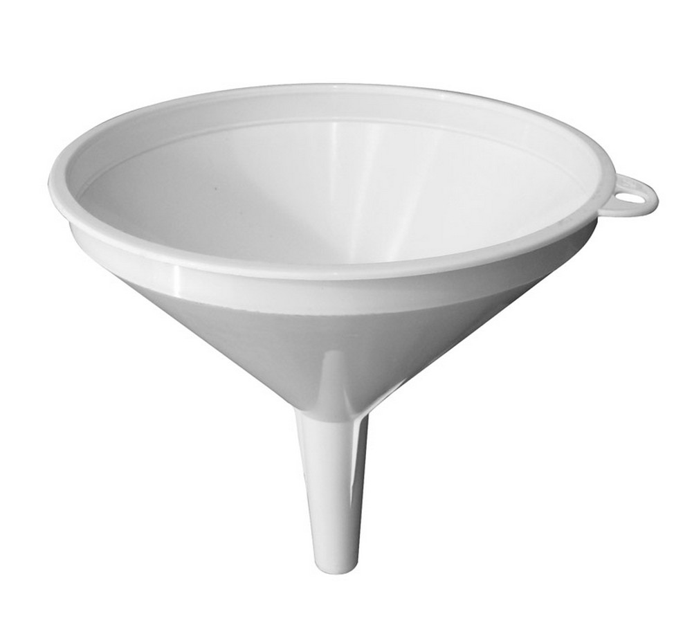 IMBUTO IN PLASTICA PER TRAVASO BIANCO  Ø cm. 18